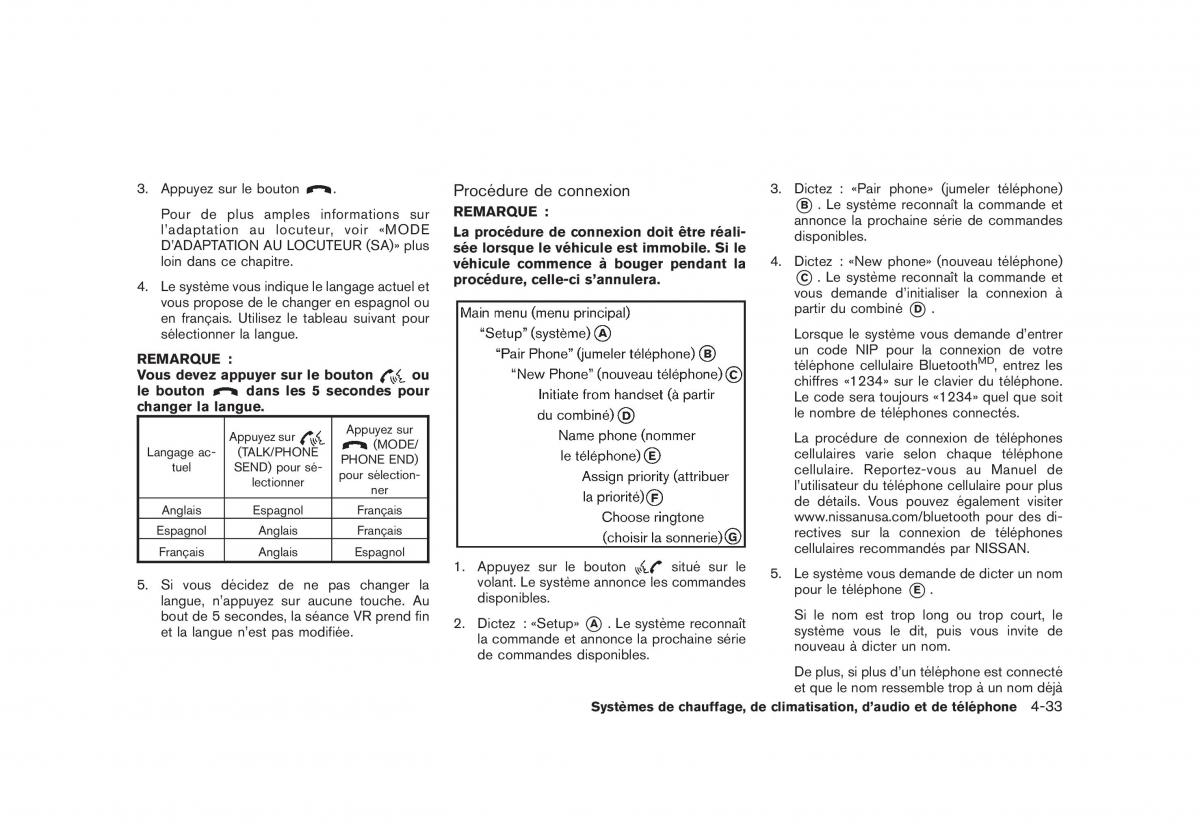 Nissan Rogue I 1 manuel du proprietaire / page 197