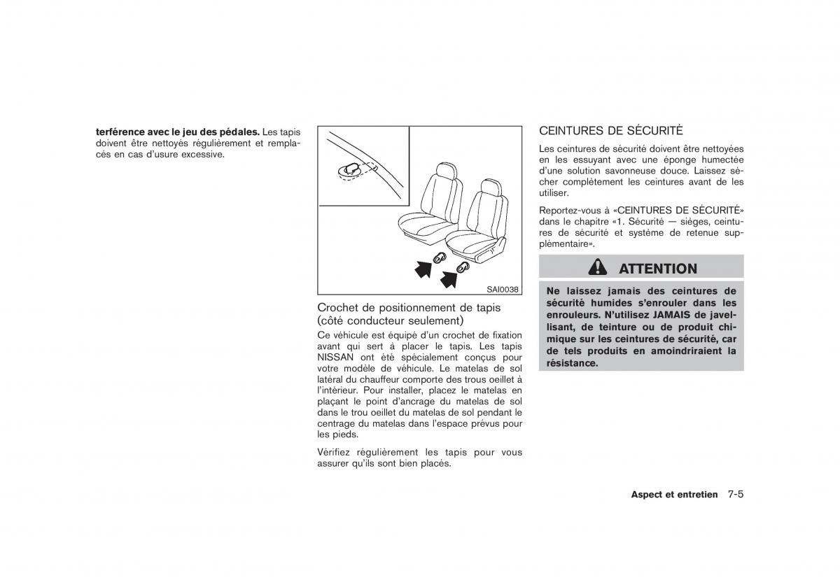 Nissan Rogue I 1 manuel du proprietaire / page 265