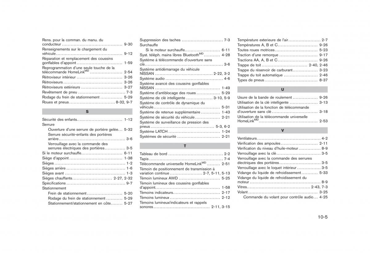 Nissan Rogue I 1 manuel du proprietaire / page 349