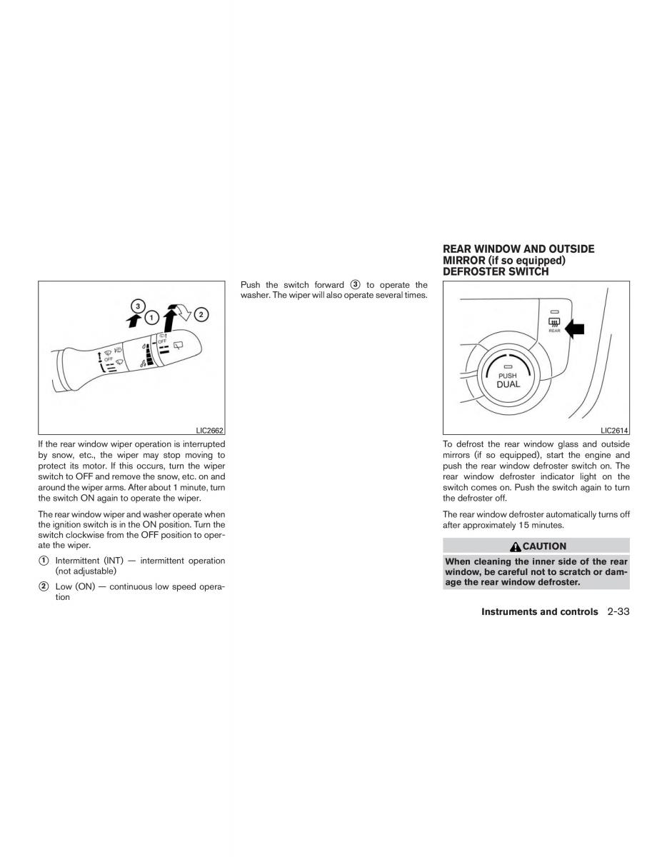 Nissan Rogue II 2 owners manual / page 116