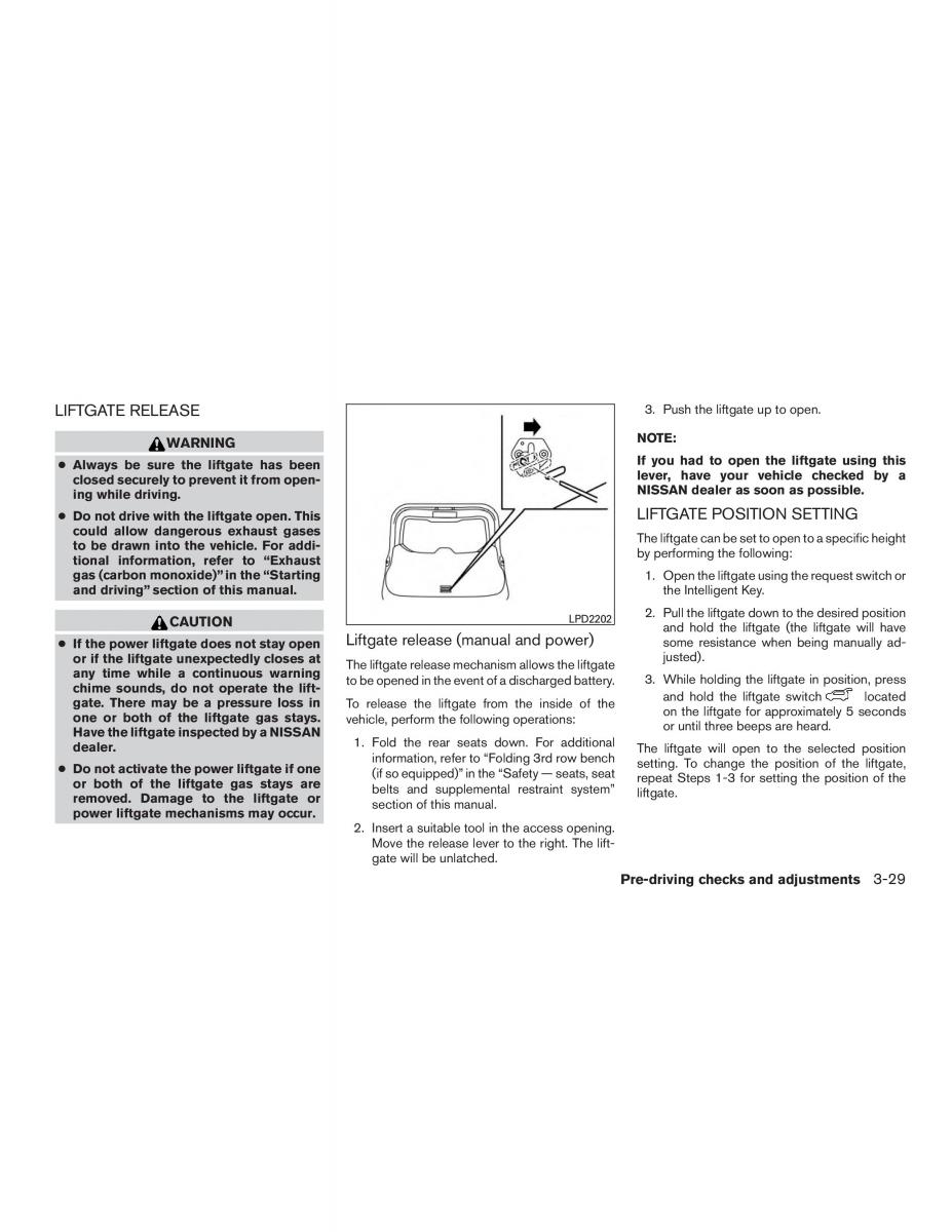 Nissan Rogue II 2 owners manual / page 168