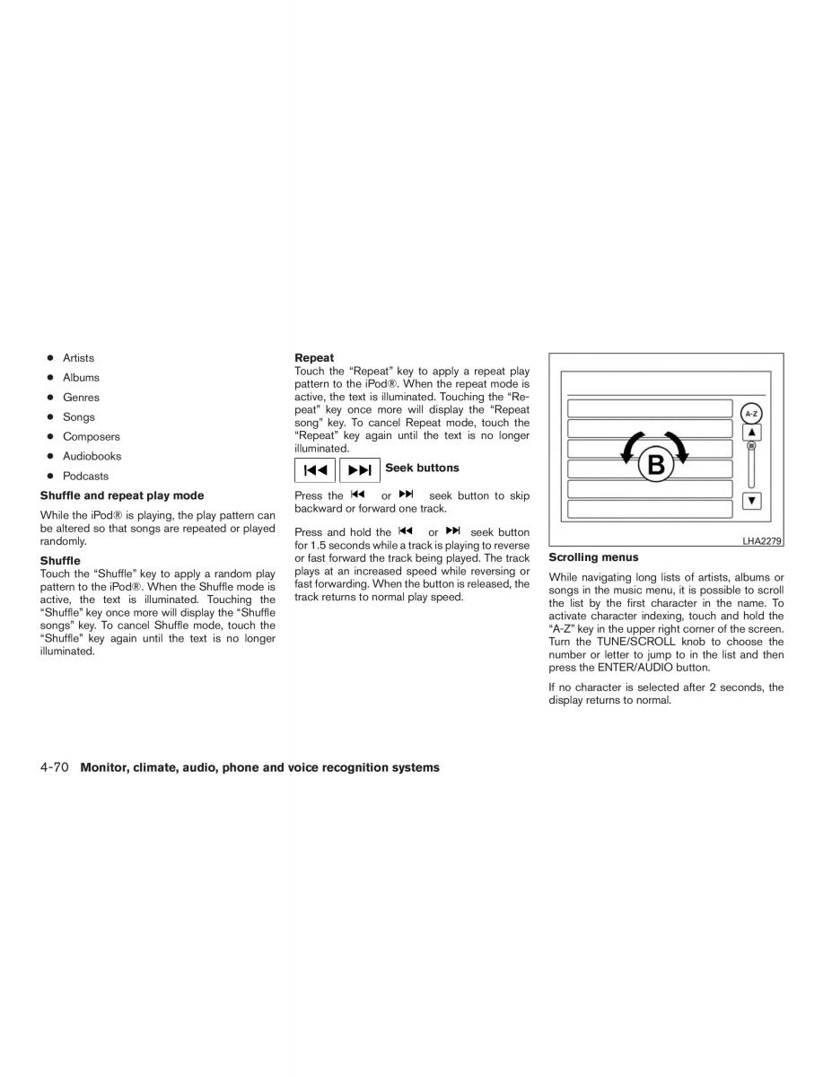 Nissan Rogue II 2 owners manual / page 245