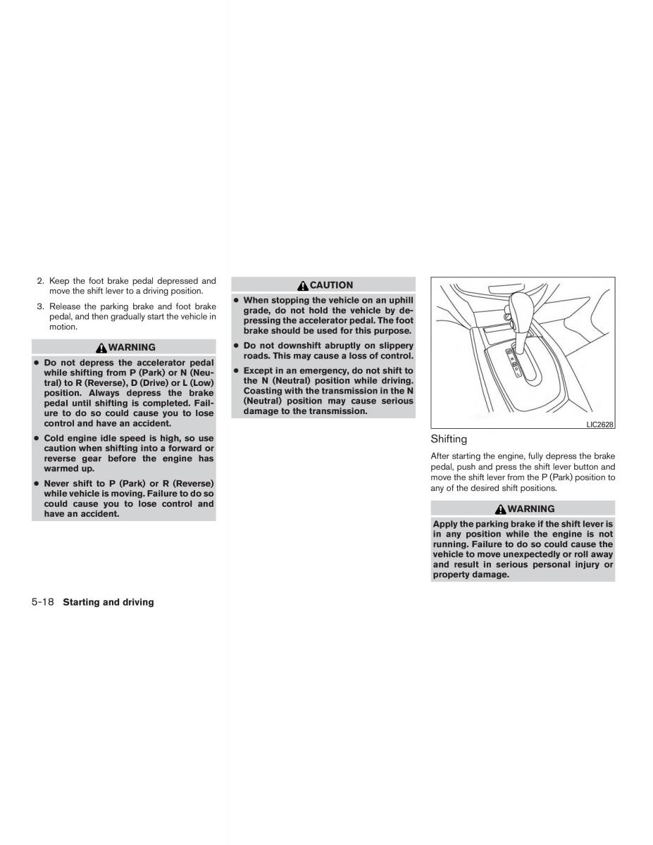 Nissan Rogue II 2 owners manual / page 293