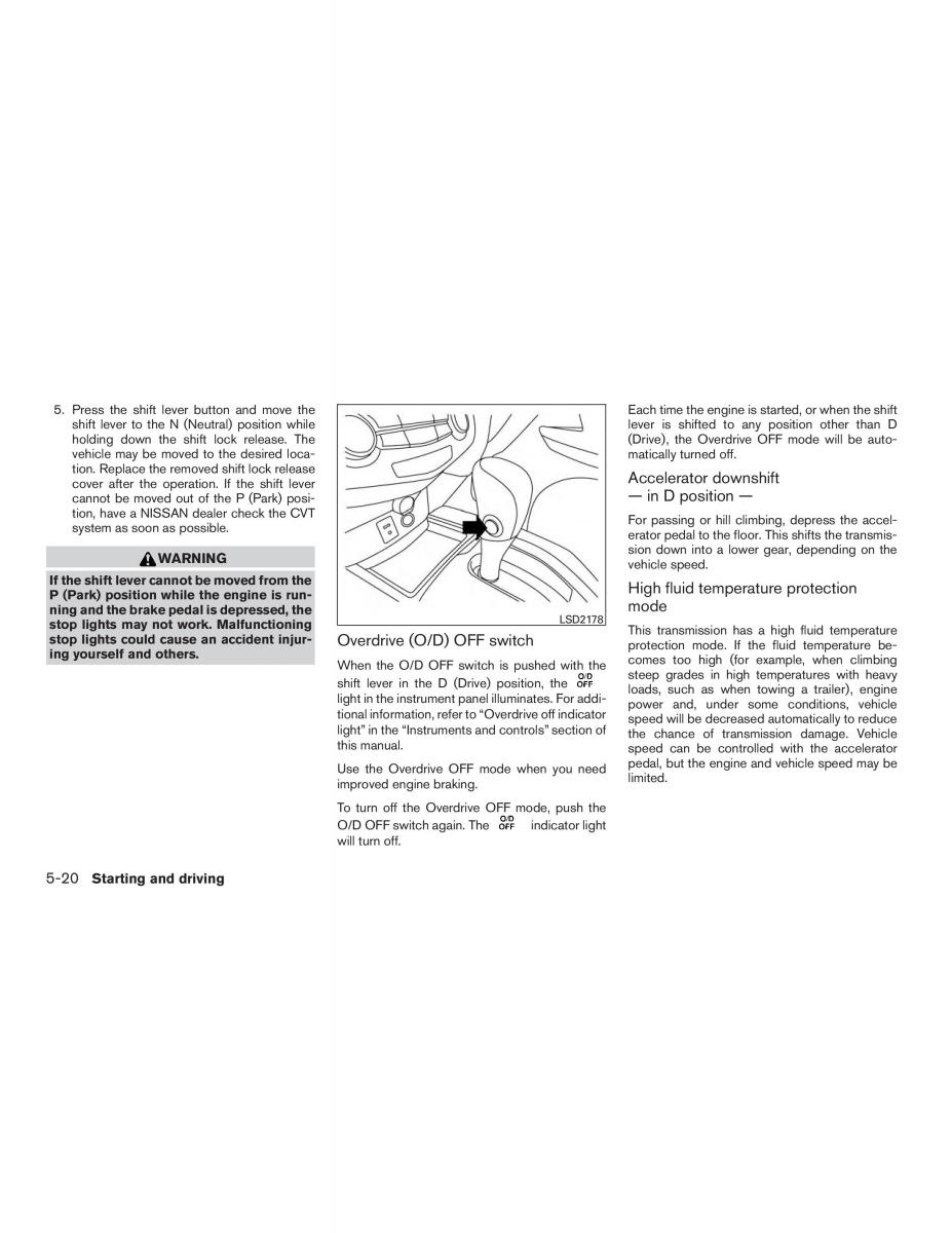 Nissan Rogue II 2 owners manual / page 295