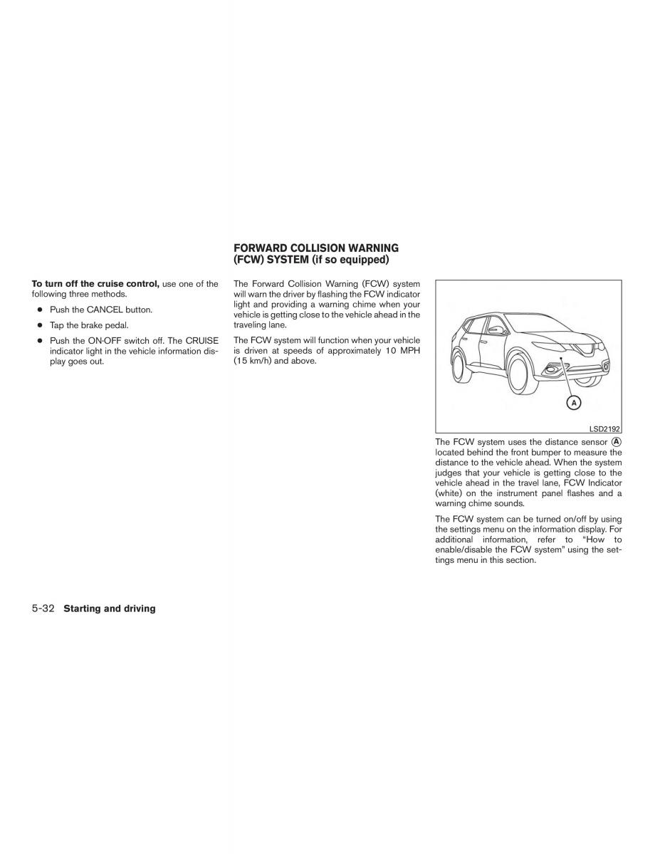 Nissan Rogue II 2 owners manual / page 307