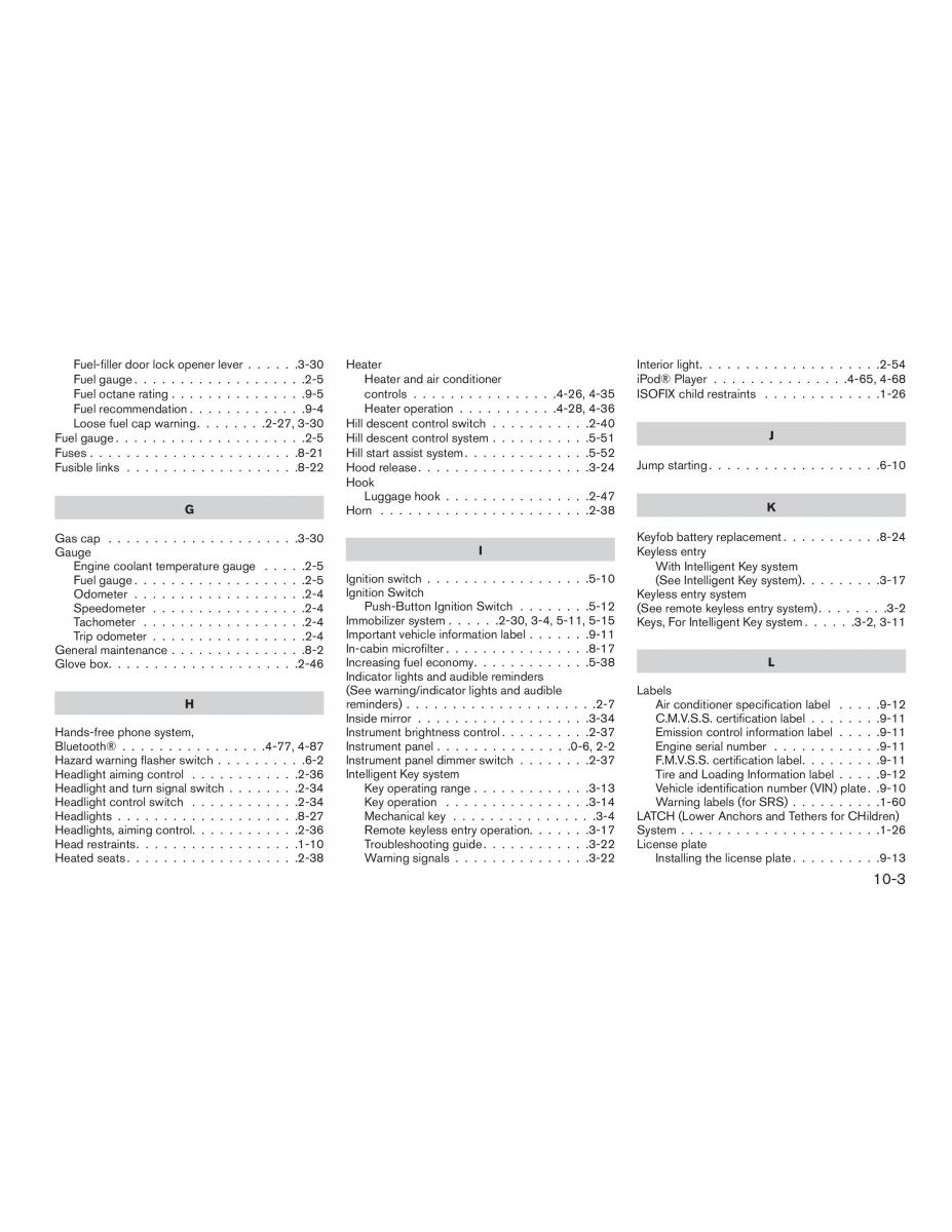 Nissan Rogue II 2 owners manual / page 430