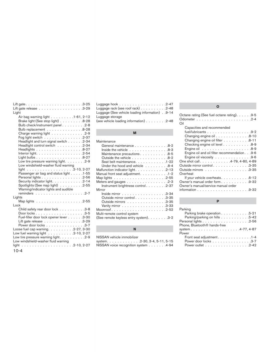 Nissan Rogue II 2 owners manual / page 431