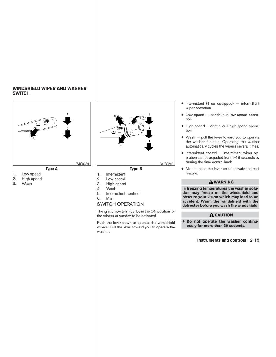 Nissan Sentra V 5 N16 owners manual / page 59