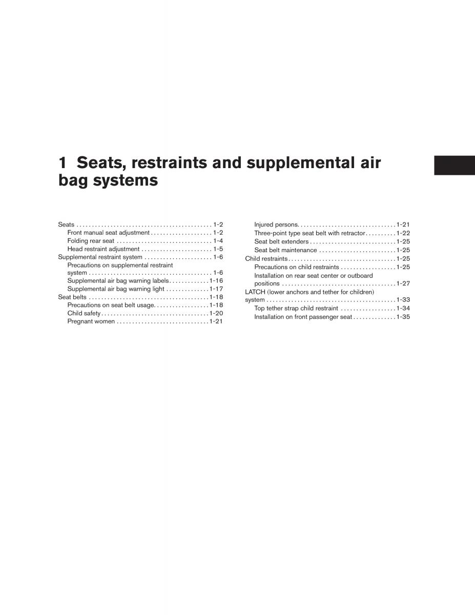 Nissan Sentra V 5 N16 owners manual / page 7