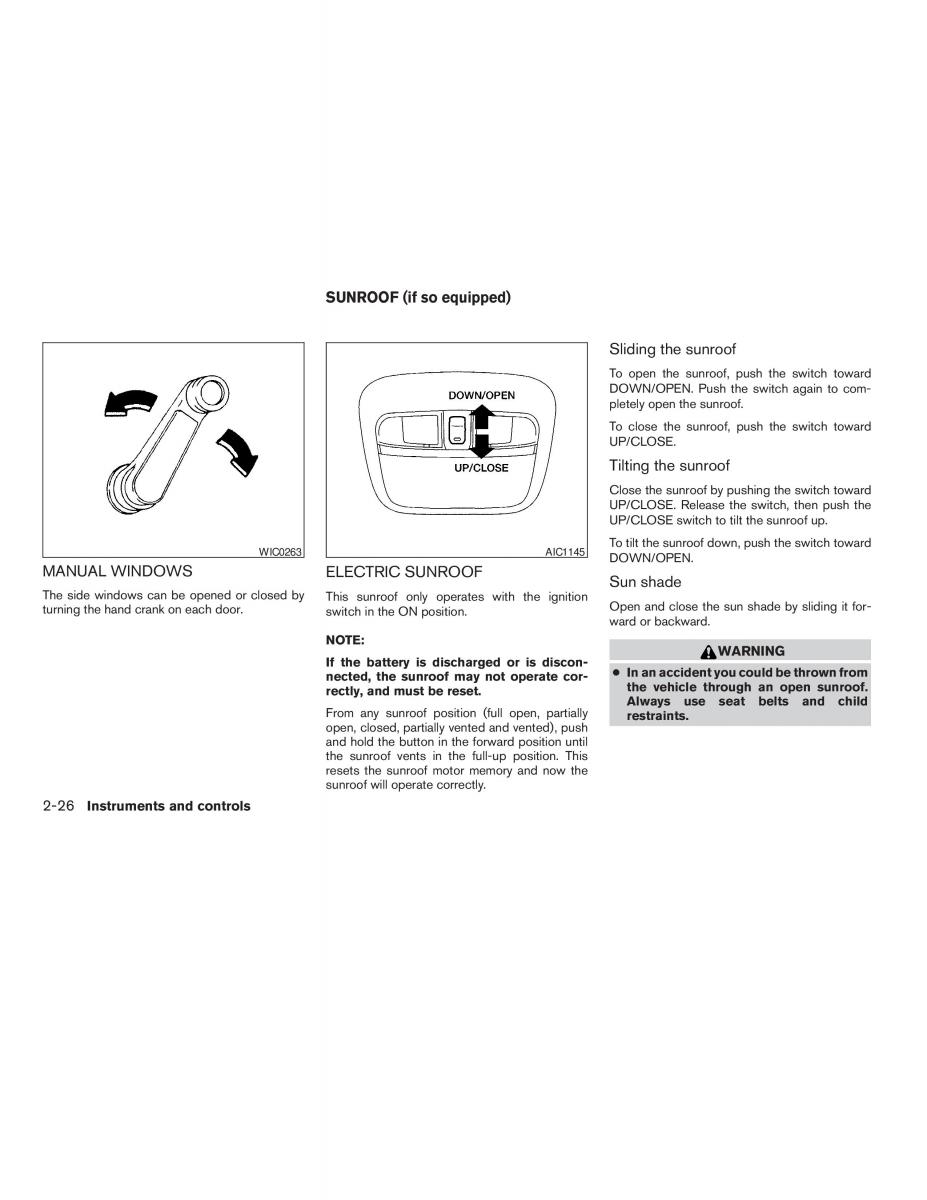 Nissan Sentra V 5 N16 owners manual / page 70