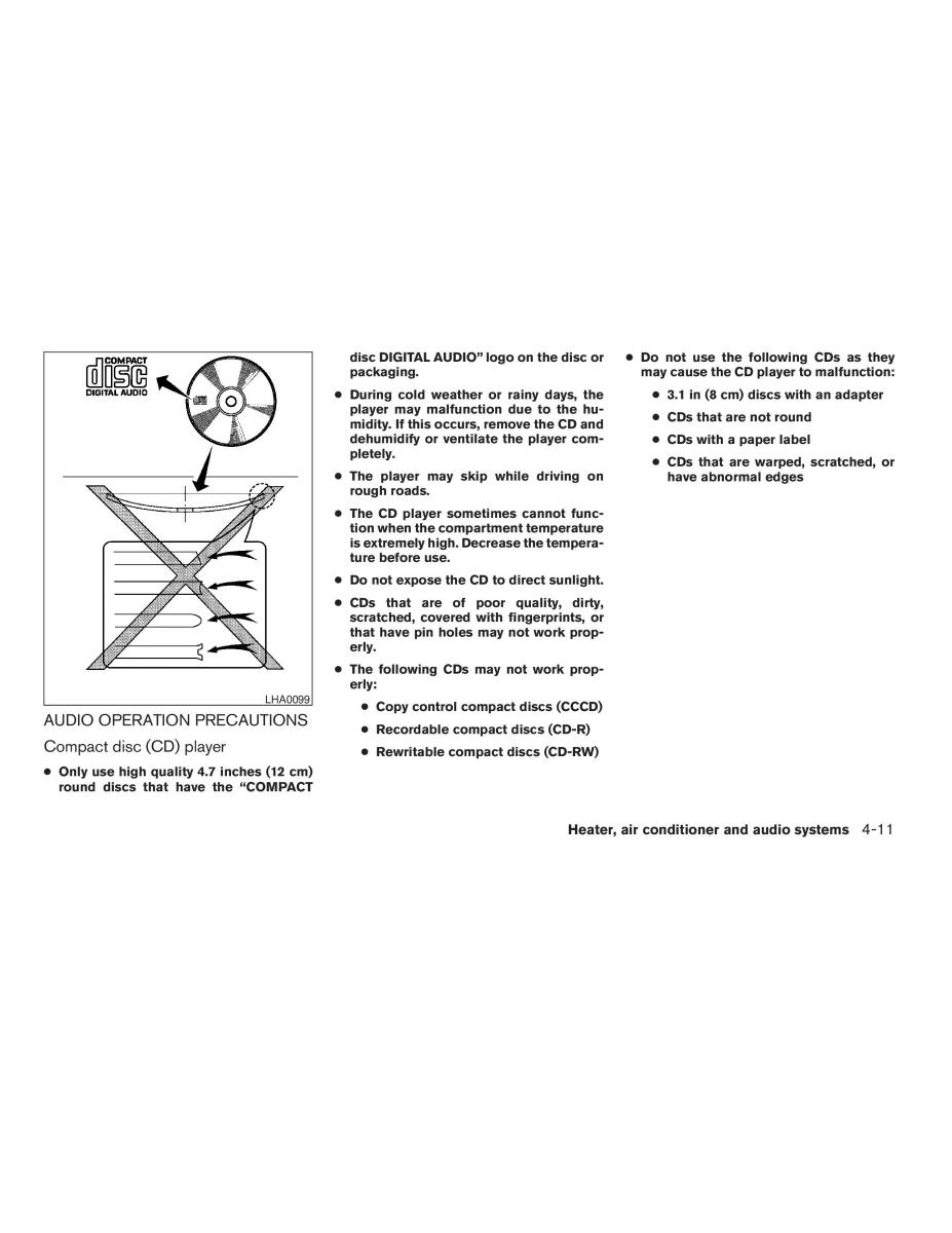 Nissan Sentra V 5 N16 owners manual / page 99