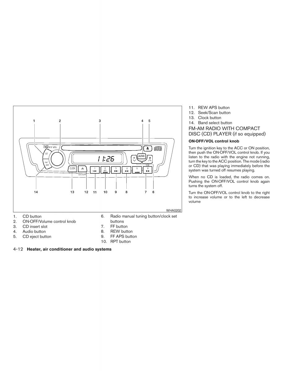 Nissan Sentra V 5 N16 owners manual / page 100