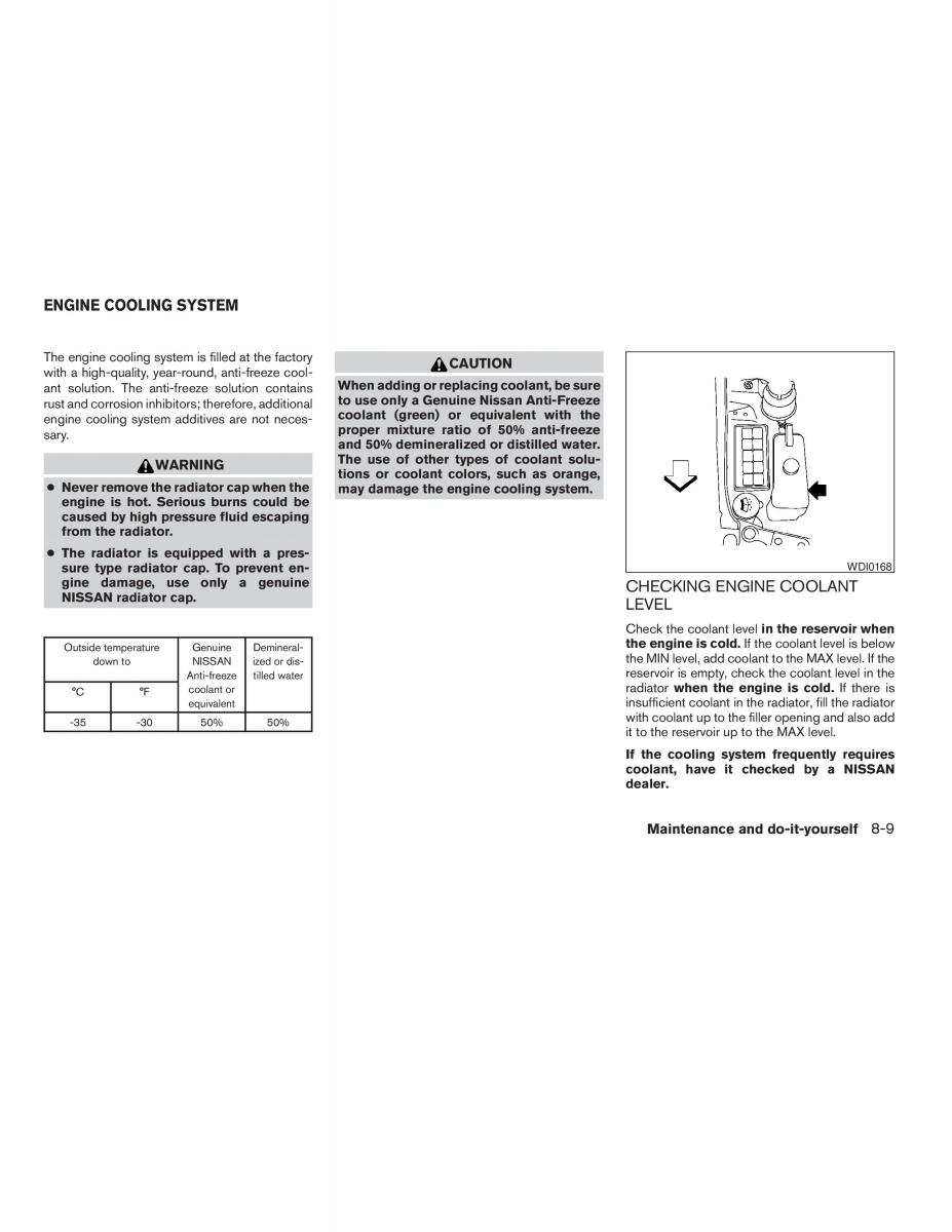 Nissan Sentra V 5 N16 owners manual / page 157