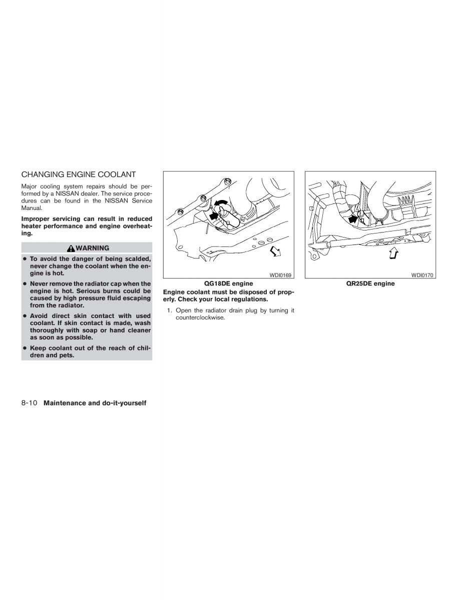 Nissan Sentra V 5 N16 owners manual / page 158