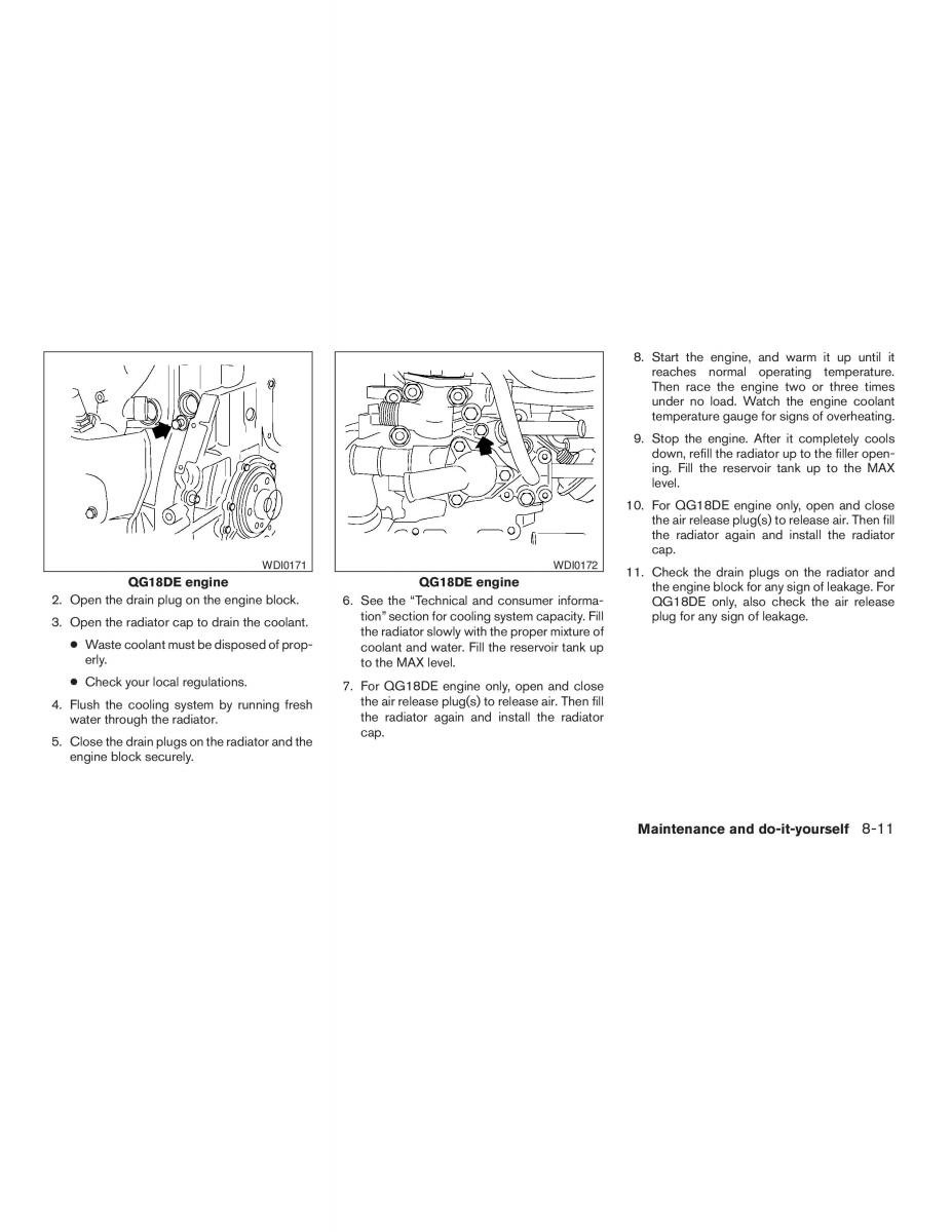 Nissan Sentra V 5 N16 owners manual / page 159