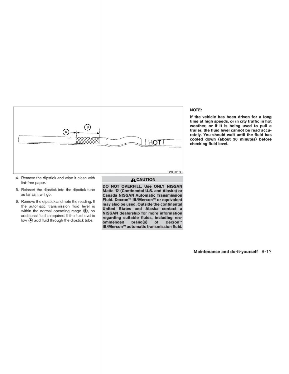 Nissan Sentra V 5 N16 owners manual / page 165