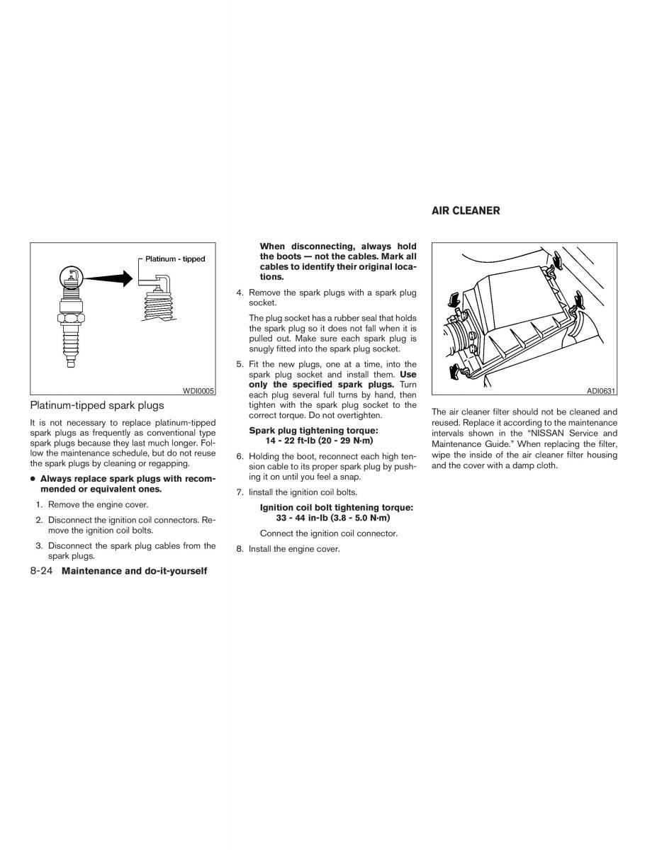 Nissan Sentra V 5 N16 owners manual / page 172