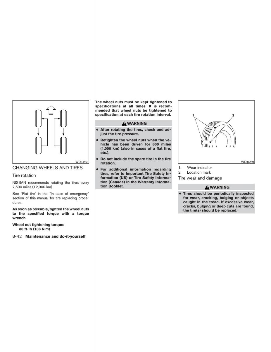 Nissan Sentra V 5 N16 owners manual / page 190