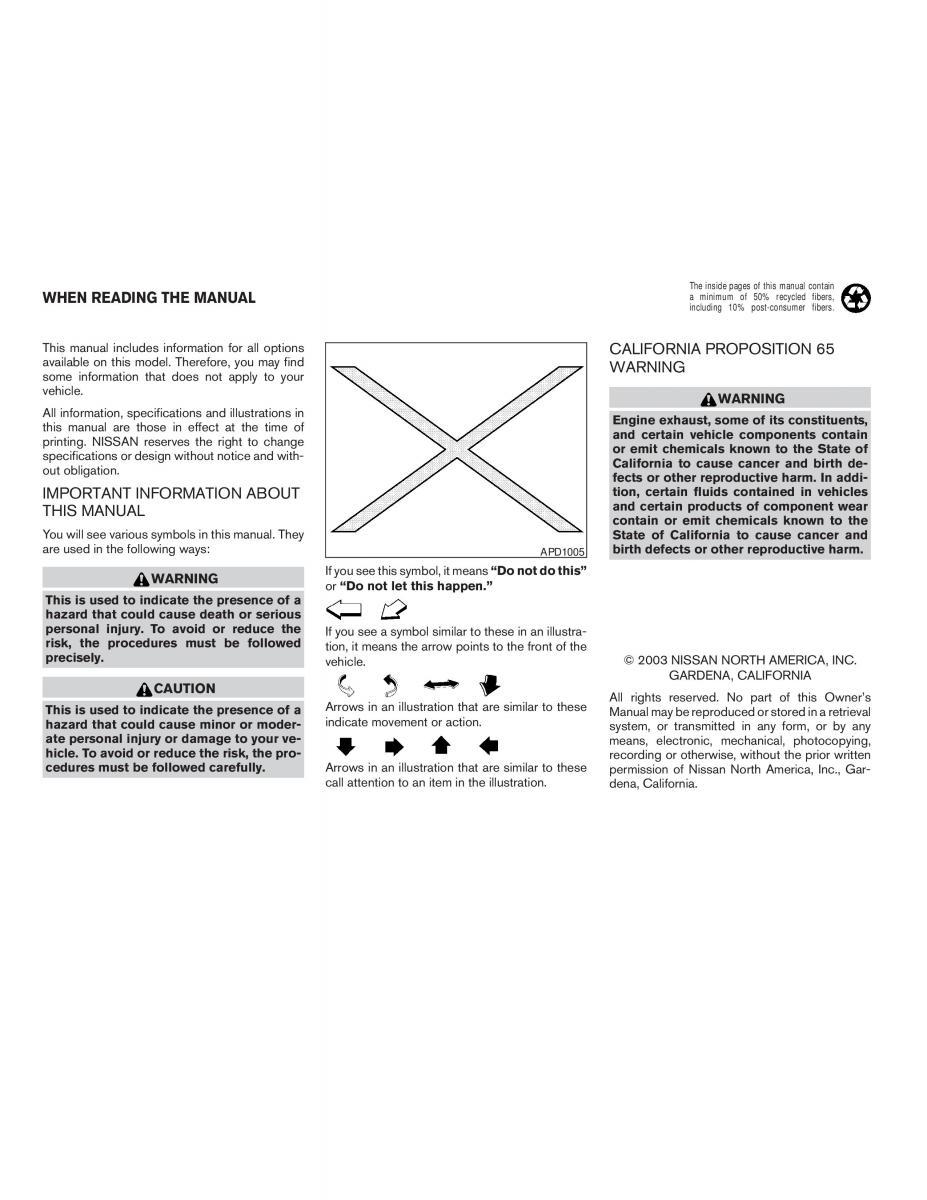 Nissan Sentra V 5 N16 owners manual / page 2