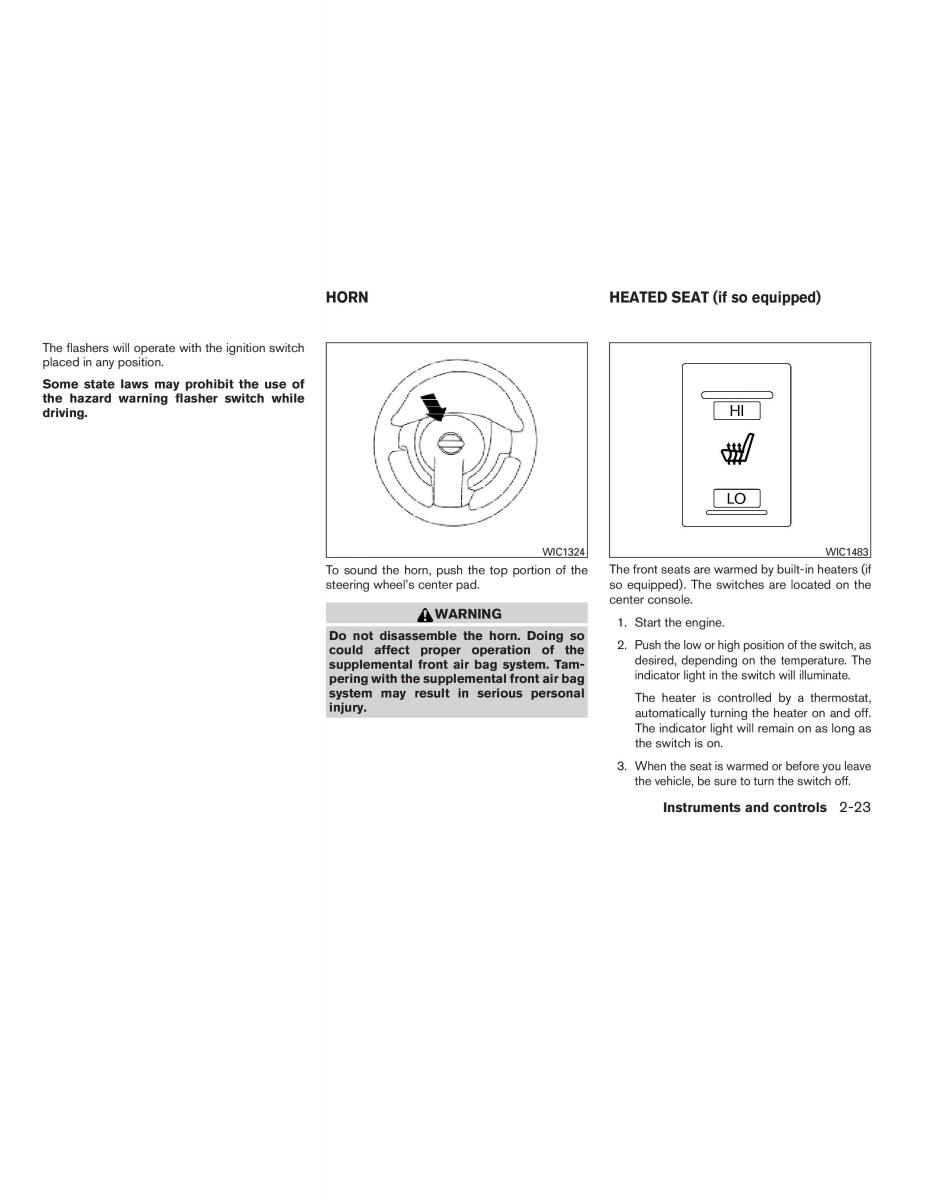 Nissan Sentra VI 6  owners manual / page 97