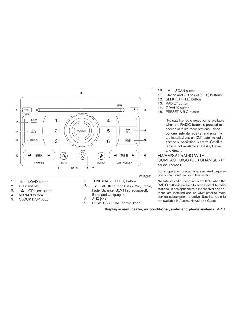 Nissan Sentra VI 6  owners manual / page 173