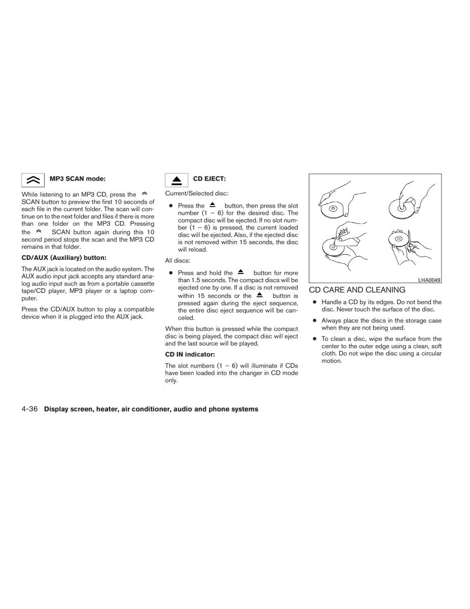 Nissan Sentra VI 6  owners manual / page 178