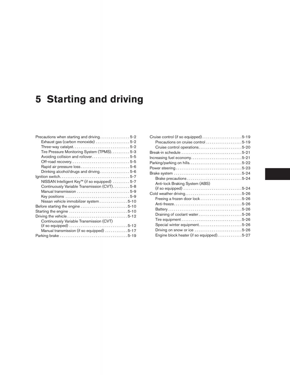 Nissan Sentra VI 6  owners manual / page 197