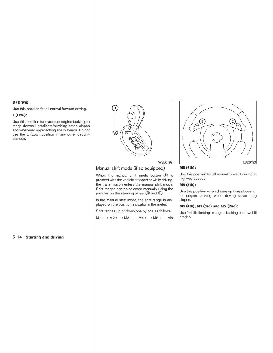 Nissan Sentra VI 6  owners manual / page 210