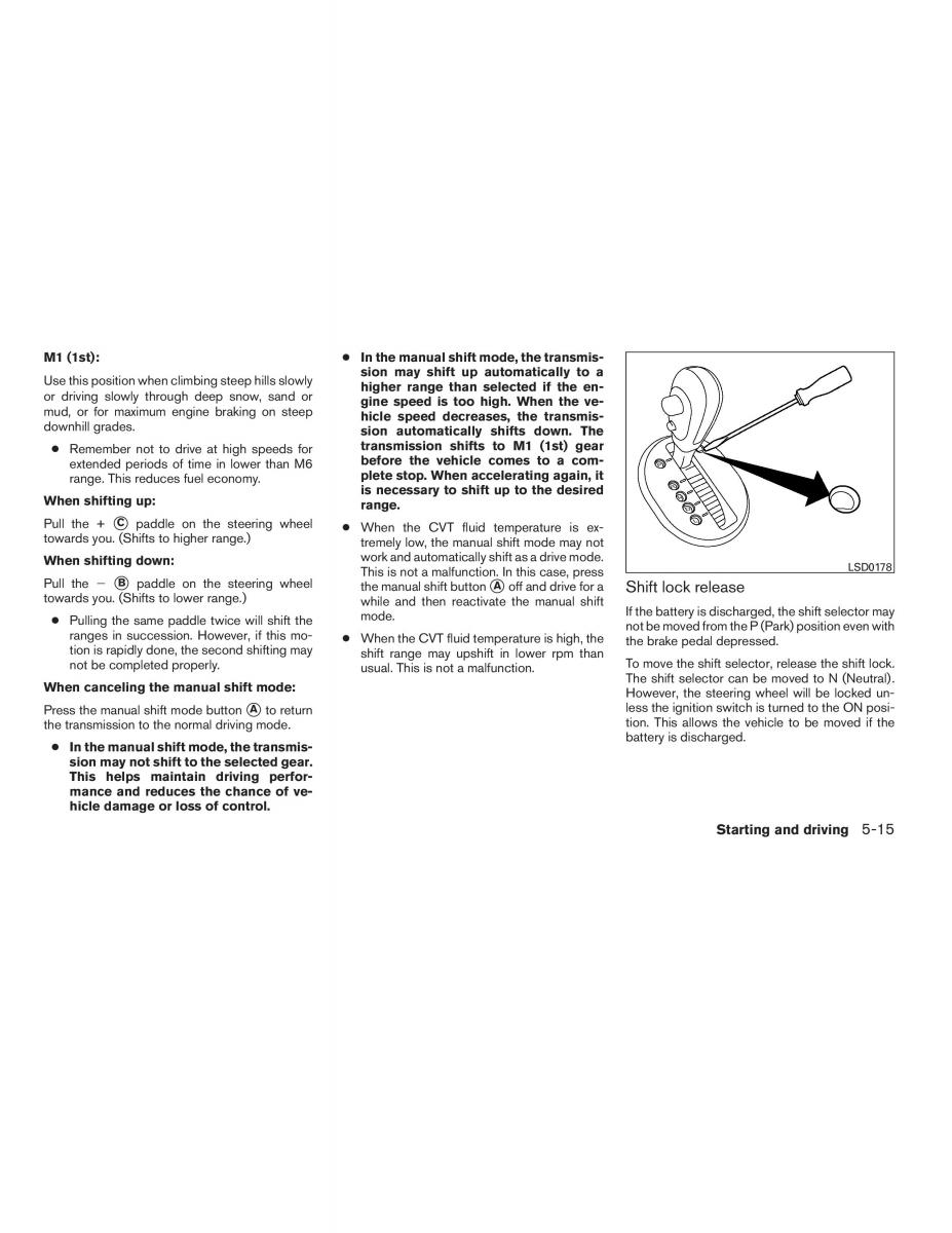 Nissan Sentra VI 6  owners manual / page 211