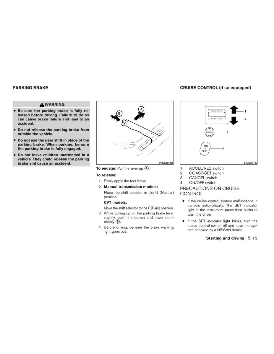 Nissan Sentra VI 6  owners manual / page 215