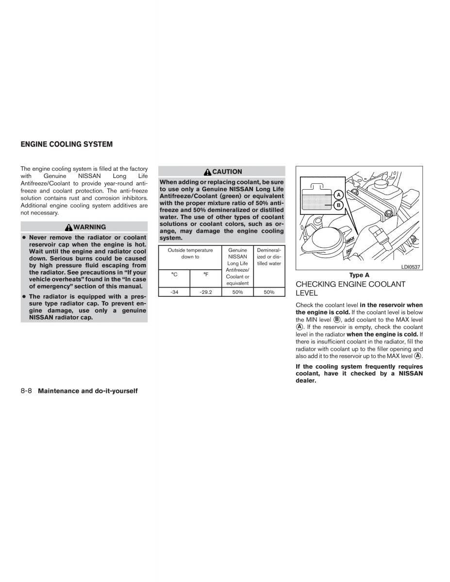 Nissan Sentra VI 6  owners manual / page 254