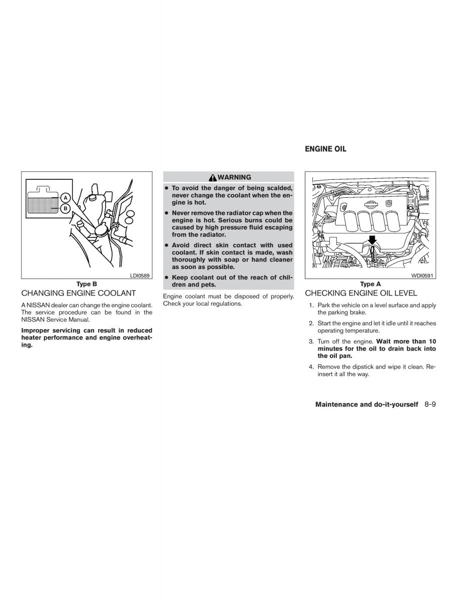 Nissan Sentra VI 6  owners manual / page 255