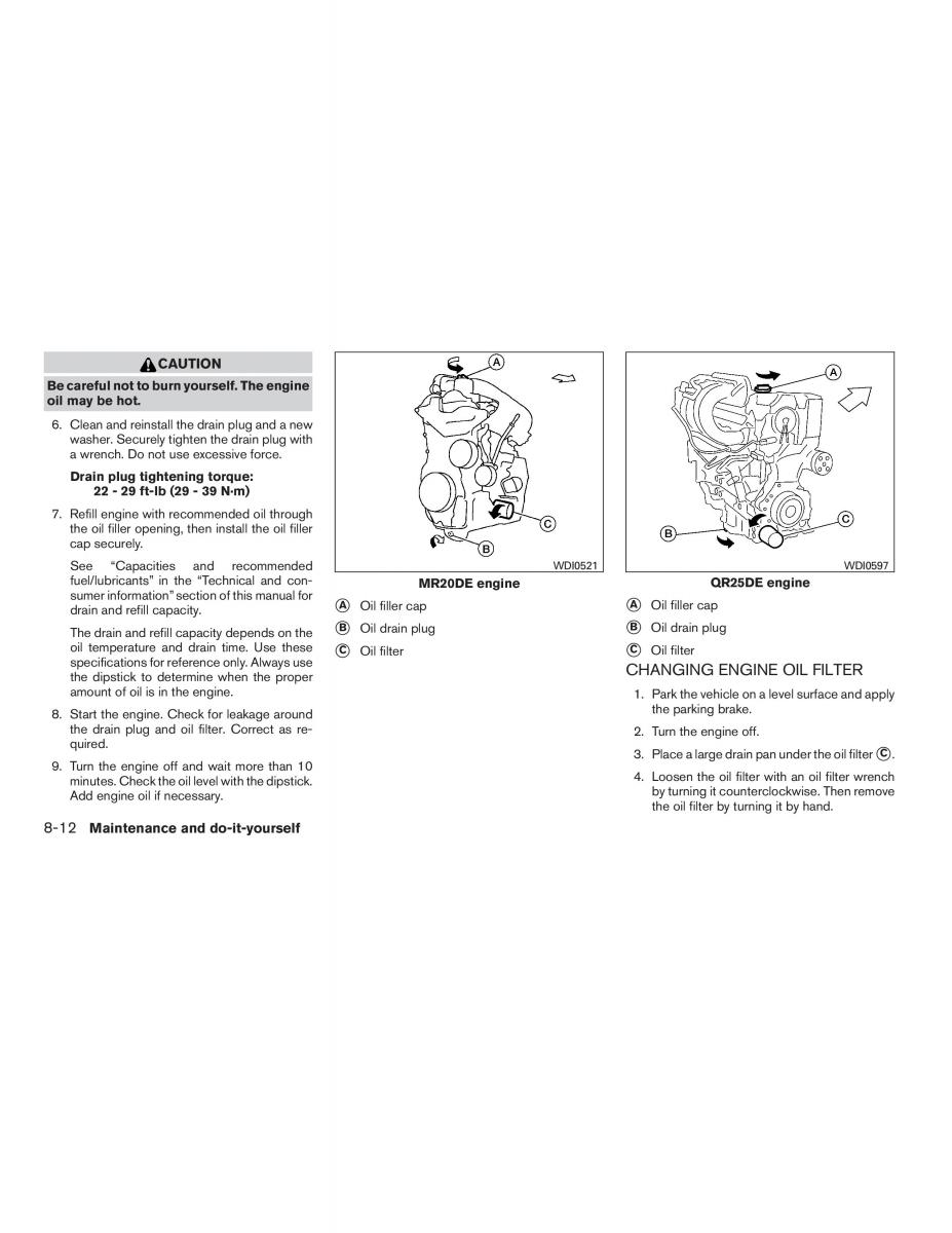 Nissan Sentra VI 6  owners manual / page 258