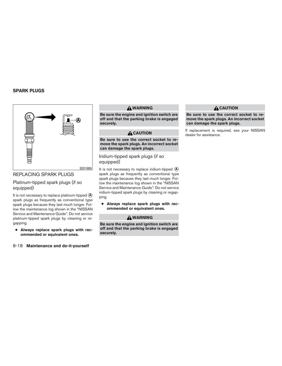 Nissan Sentra VI 6  owners manual / page 264