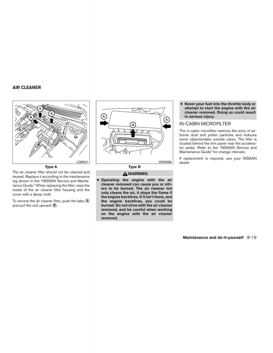 Nissan Sentra VI 6  owners manual / page 265