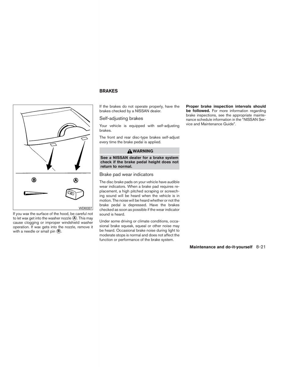 Nissan Sentra VI 6  owners manual / page 267