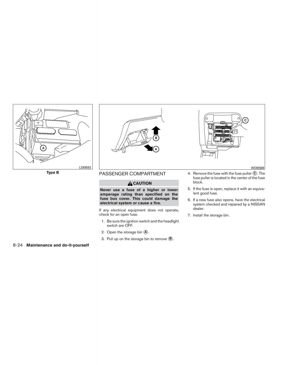 Nissan Sentra VI 6  owners manual / page 270