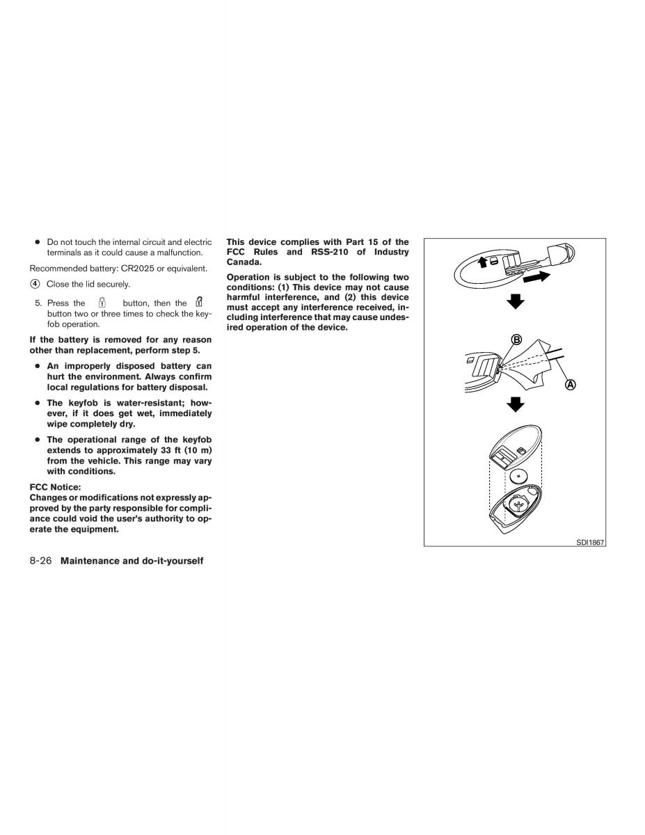 Nissan Sentra VI 6  owners manual / page 272