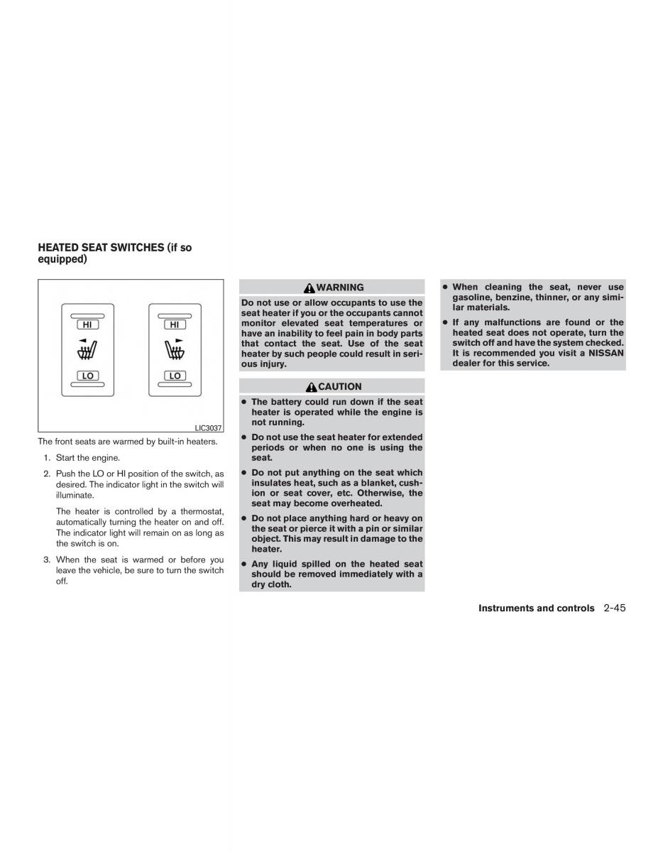 Nissan Sentra VII 7 B17 owners manual / page 124