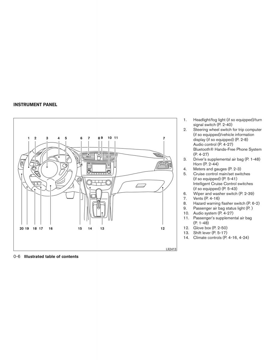 Nissan Sentra VII 7 B17 owners manual / page 13