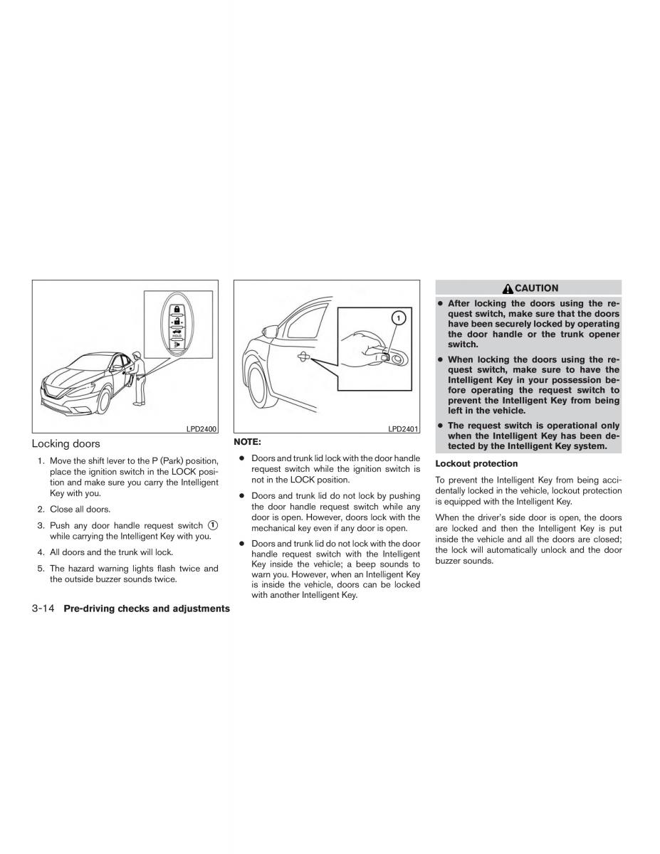 Nissan Sentra VII 7 B17 owners manual / page 157