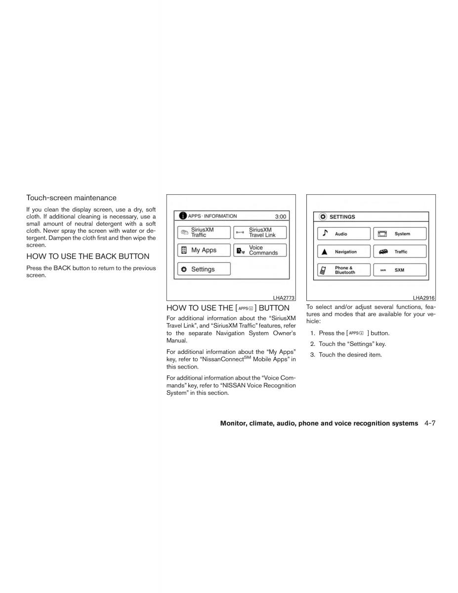 Nissan Sentra VII 7 B17 owners manual / page 180