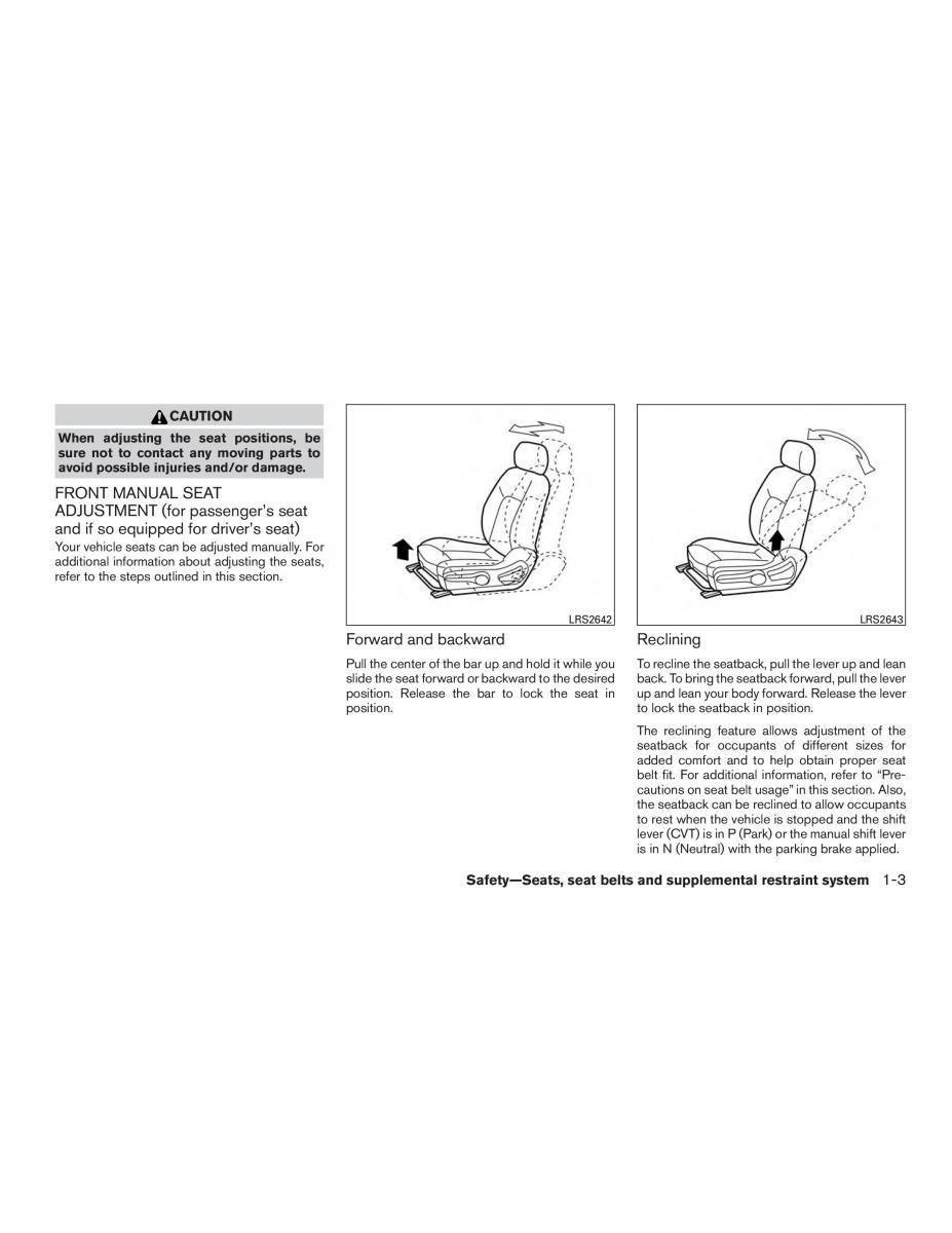 Nissan Sentra VII 7 B17 owners manual / page 20