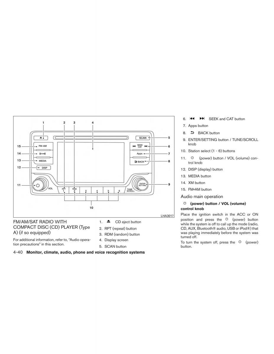 Nissan Sentra VII 7 B17 owners manual / page 213