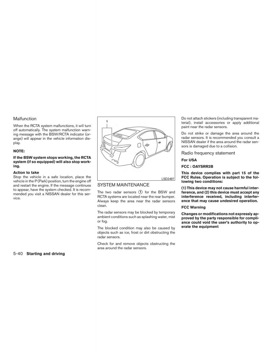 Nissan Sentra VII 7 B17 owners manual / page 325