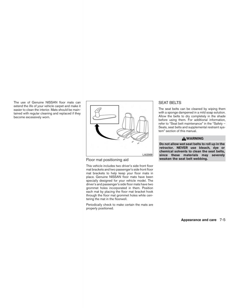 Nissan Sentra VII 7 B17 owners manual / page 380