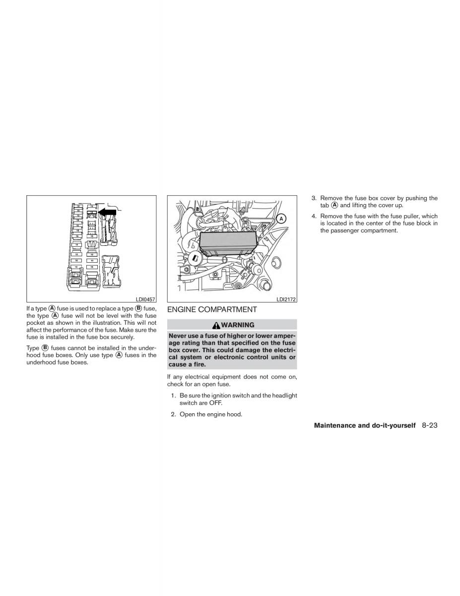 Nissan Sentra VII 7 B17 owners manual / page 404