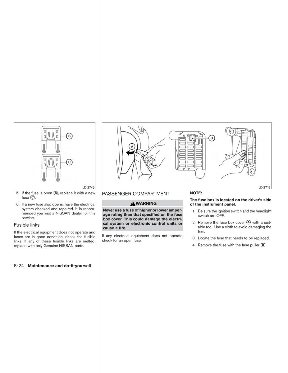 Nissan Sentra VII 7 B17 owners manual / page 405