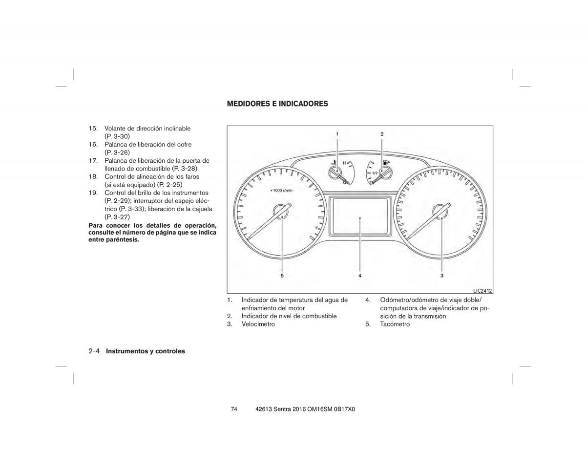 Nissan Sentra VII 7 B17 manual del propietario / page 74