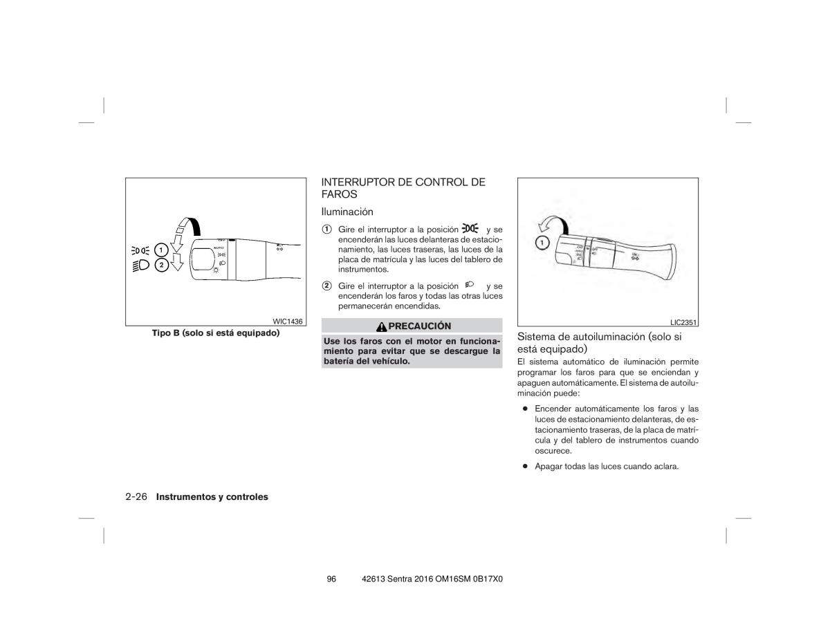 Nissan Sentra VII 7 B17 manual del propietario / page 96